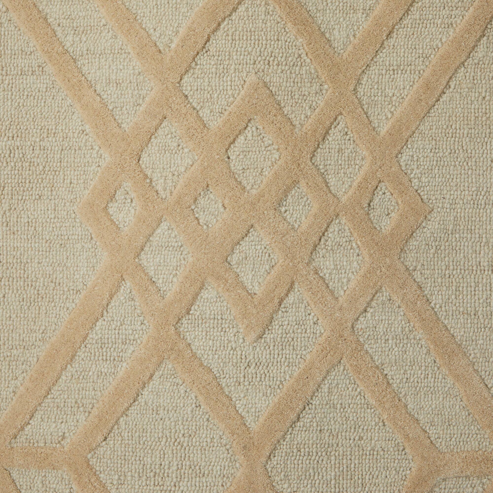 Beige Contemporary 5' x 8' Area Rug